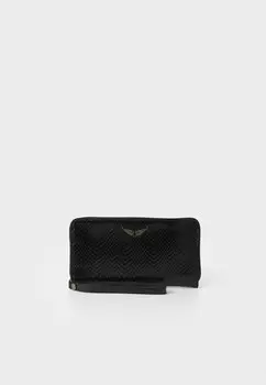 Кошелек COMPAGNON GLOSSY WILD Zadig & Voltaire, черный