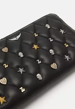 Кошелек COMPAGNON LUCKY CHARMS QUILTED Zadig & Voltaire, черный