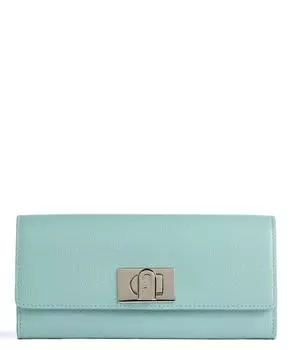 Кошелек Continental 1927 года из зерненой кожи Furla, синий