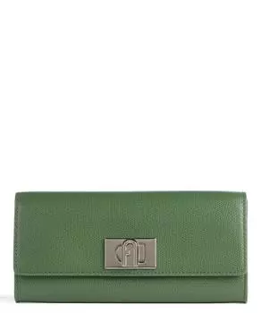 Кошелек Continental 1927 года из зерненой кожи Furla, зеленый