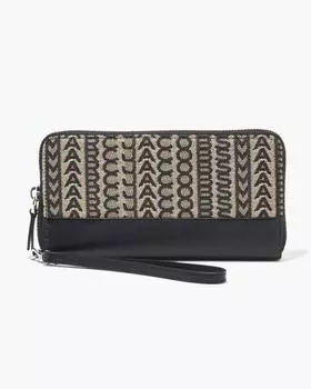 Кошелек Continental Wristlet с жаккардовым узором Monogram Marc Jacobs, цвет Beige Multi