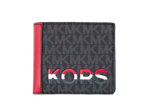 Кошелек Cooper Black Flame Signature из кожи с графическим логотипом Michael Kors
