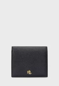 Кошелек CROSSHATCH LEATHER COMPACT WALLET Lauren Ralph Lauren, черный