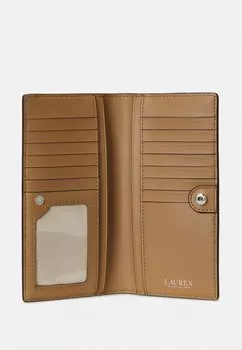 Кошелек CROSSHATCH LEATHER SLIM WALLET Ralph Lauren, коричневый
