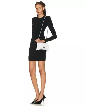 Кошелек Crush на цепочке Balenciaga, цвет Optic White