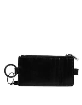 Кошелек-держатель для карт с логотипом из кожи Black Horse Dolce & Gabbana