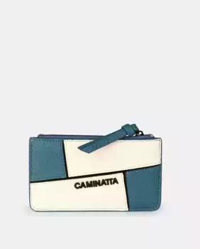Кошелек-держатель карт в цвете мульти-деним Caminatta, синий