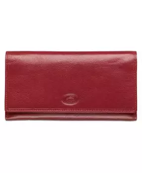 Кошелек для чековой книжки тройного сложения Equestrian-2 Collection RFID Secure Mancini, красный