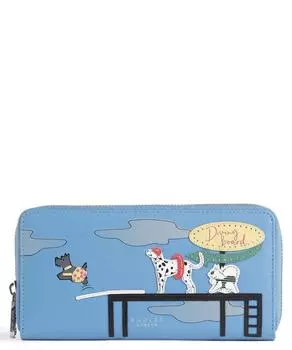 Кошелек для дайвинга из мелкозернистой яловой кожи. Radley London, синий