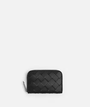 Кошелек для карт на молнии Bottega Veneta, черный
