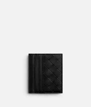 Кошелек для купюр Intrecciato Bottega Veneta, черный