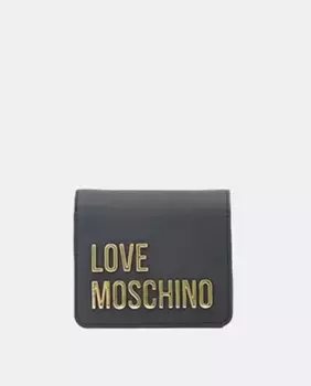 Кошелек для мелких монет с застежкой на кнопки Love Moschino, чёрный
