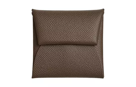 Кошелек для монет Bastia Epsom Leather, женский, 4C, цвет коры Ecorce HERMES, 4C Ecorce Bark Color