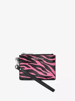 Кошелек для монет из телячьей шерсти с зебровым принтом Michael Kors, мультиколор