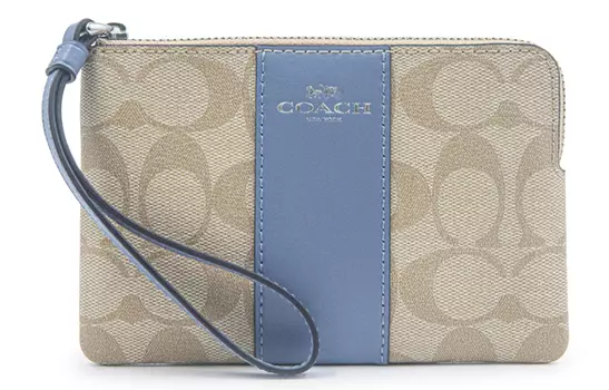 Кошелек для монет с угловой молнией COACH