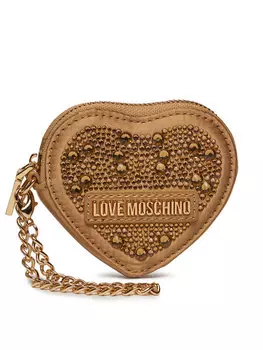 Кошелек для монет золотого цвета Love Moschino, желтый