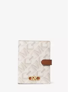 Кошелек для паспорта Empire среднего размера с фирменным логотипом Michael Kors, ванильный