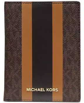 Кошелек для паспорта с логотипом Bedford Michael Kors, коричневый