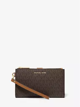 Кошелек для смартфона с логотипом Adele Michael Kors, коричневый