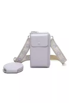 Кошелек для телефона через плечо из искусственной кожи Pyari с мини-кошельком Fontanella Fashion, фиолетовый