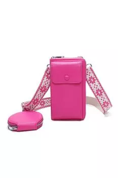 Кошелек для телефона через плечо из искусственной кожи Pyari с мини-кошельком Fontanella Fashion, розовый