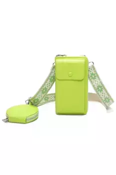 Кошелек для телефона через плечо из искусственной кожи Pyari с мини-кошельком Fontanella Fashion, зеленый