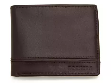 Кошелек Dockers Cordovan Leather Bifold, темно-коричневый