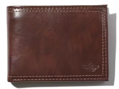 Кошелек Dockers Leather Bifold, темно-коричневый
