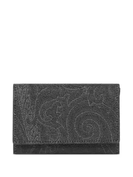 Кошелек ETRO с принтом пейсли, черный