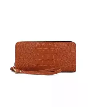 Кошелек Eve из натурального материала с тиснением под крокодила от Mia K Mkf Collection, черный