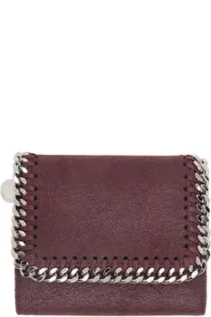 Кошелек Falabella с клапаном бордового цвета Stella McCartney