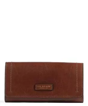 Кошелек Fiona с RFID-технологией из зернистой яловой кожи The Bridge, коричневый