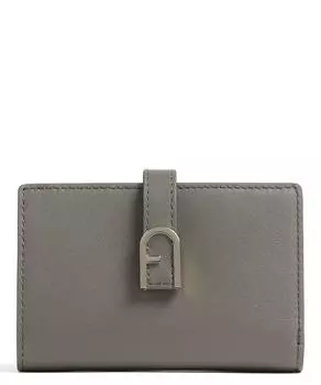 Кошелек Flow s из мелкозернистой кожи Furla, хаки