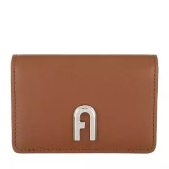 Кошелек furla moon business card case slim - vitello roma cognac Furla, коричневый