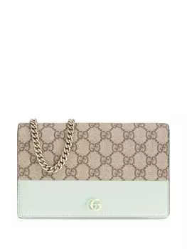 Кошелек GG Marmont с цепочкой Gucci, коричневый