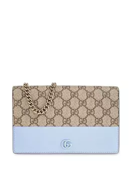 Кошелек GG Marmont с цепочкой Gucci, нейтральный цвет