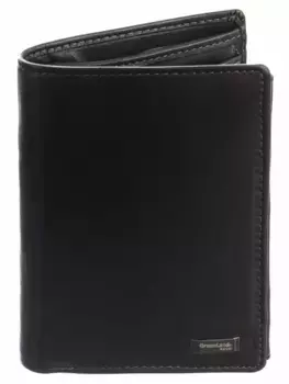 Кошелек GreenLand Nature "Черная наппа" с материалом, защищающим RFID, черный