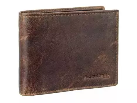Кошелек GreenLand Nature "Монтана" из натуральной кожи буйвола, коричневый