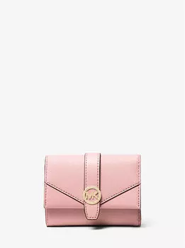 Кошелек Greenwich среднего размера из сафьяновой кожи в три сложения Michael Kors, красный