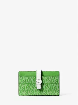 Кошелек Greenwich среднего размера с фирменным логотипом Michael Kors, зеленый