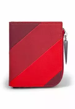 Кошелек GRETCHEN "Striped Purse", из итальянской яловой кожи, красный