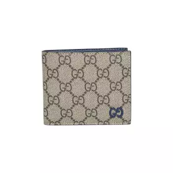 Кошелек Gucci Monogram Bifold Wallet, цвет Beige/Ebony/Blue