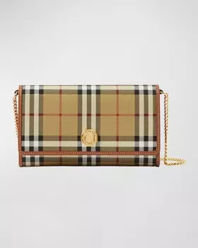 Кошелек Hannah в клетку с клапаном на цепочке Burberry