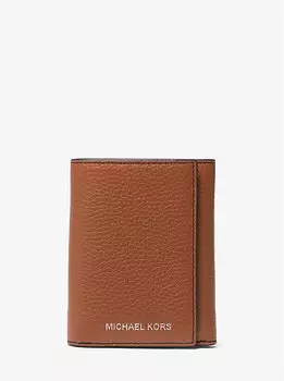 Кошелек Hudson из шагреневой кожи в три сложения Michael Kors, коричневый