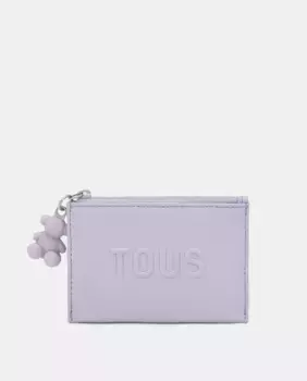 Кошелек и картхолдер с застежкой-молнией Tous, сиреневый