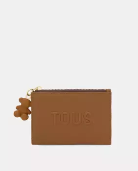 Кошелек и картхолдер с застежкой-молнией Tous, коричневый