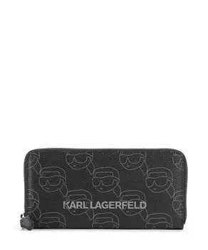Кошелек Ikon Mono из искусственной кожи Karl Lagerfeld, черный