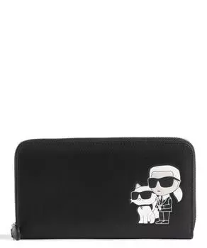 Кошелек Ikonik 2.0 из мелкозернистой яловой кожи. Karl Lagerfeld, черный