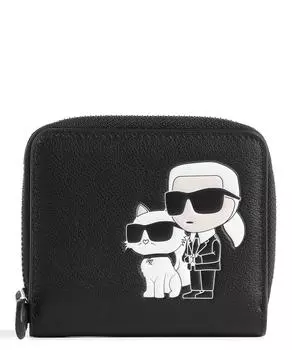 Кошелек Ikonik 2.0 из зерненой яловой кожи Karl Lagerfeld, черный