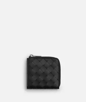 кошелек Intrecciato с квадратной молнией вокруг Bottega Veneta